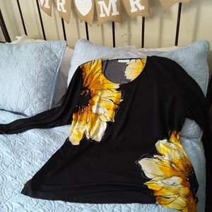 SUSAN GRAVER 1X top in black and yellow